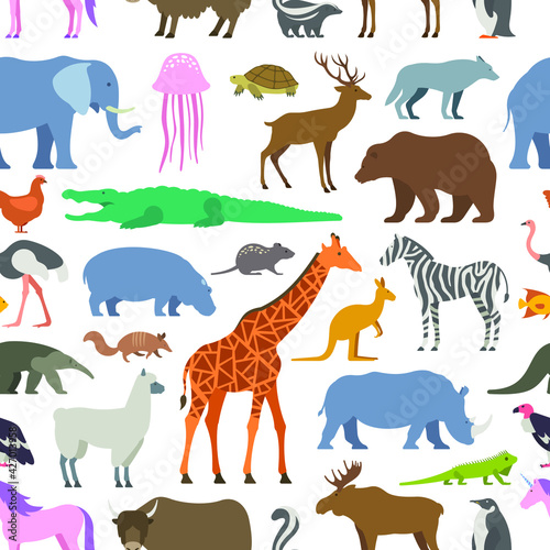 vector graphics for production home zoo  animals
