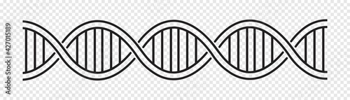 dna icon, dna helix, chromosome, molecule symbol, Vector illustration.