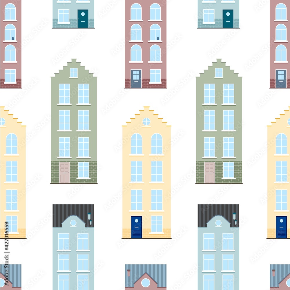 Vector illustration of houses in the Dutch style. Vector illustration of houses in the Dutch style.
