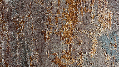 Abstract background texture of gold and bronze colors.  Old grunge wallpaper background.  Background for designers, copy space