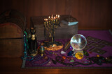 Magic and fortune telling concept, other answers, illustration for predict future materials
