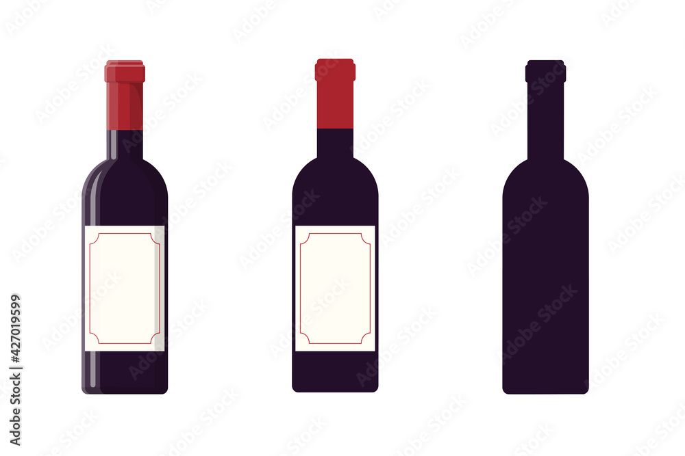 bottle of red wine vector illustration bottle of red wine vector illustration