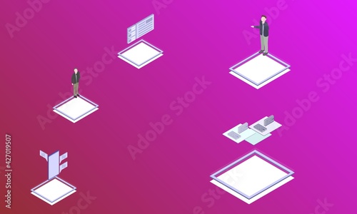 social concept on abstract design