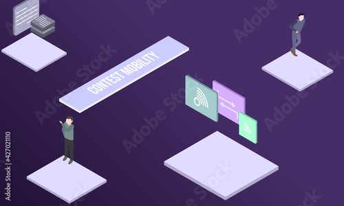 Contest mobility concept on abstract design photo