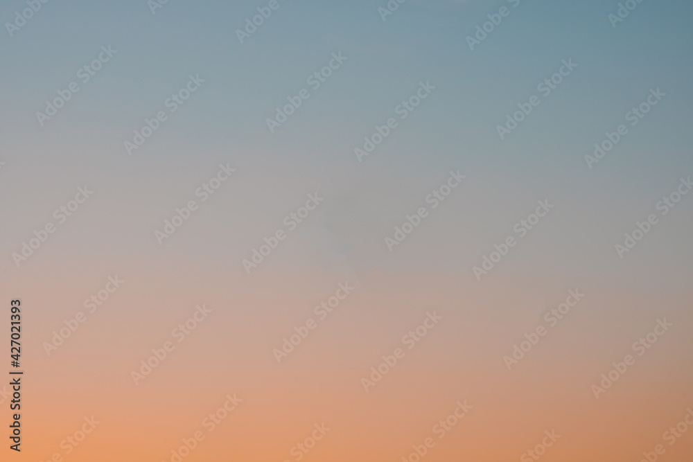 Abstract background of clear sky at sunset