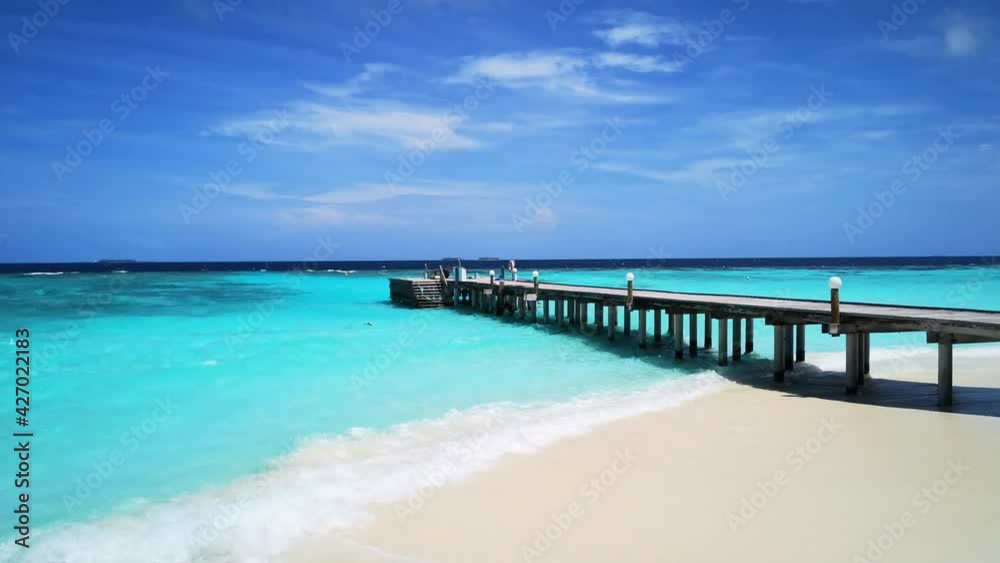 Small boat pier/jetty on Thulhagiri Island, Maldives Small boat pier/jetty on Thulhagiri Island, Maldives