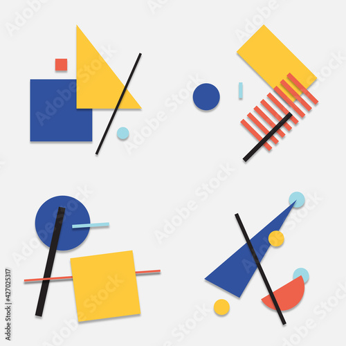 Tableau sur toile Abstract vector geometry composition design