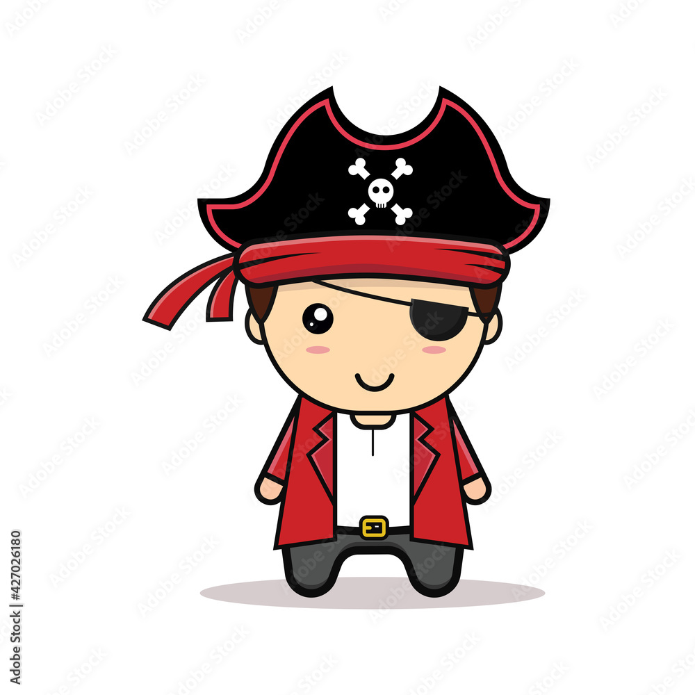 Kawaii illustration pirates vector graphics Kawaii illustration pirates vector graphics