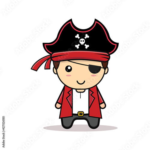 Kawaii illustration pirates vector graphics