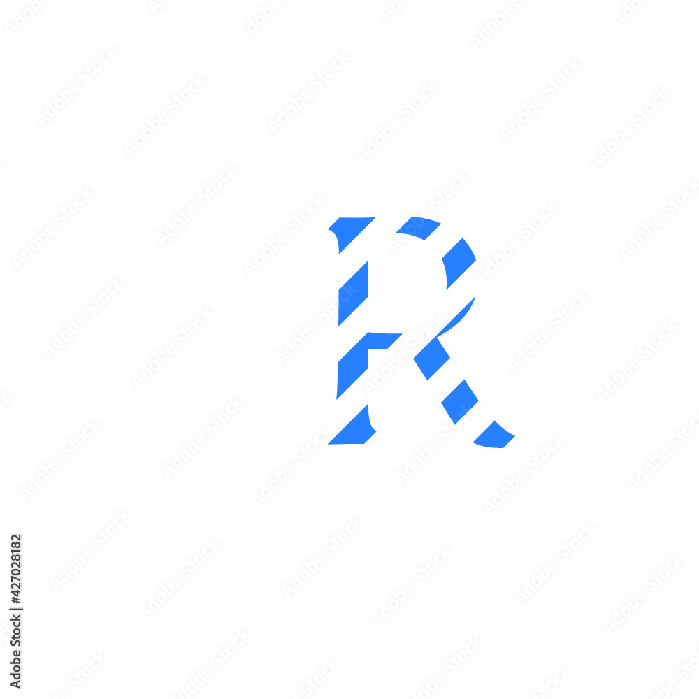letter R camouflaged with vector background letter R camouflaged with vector background