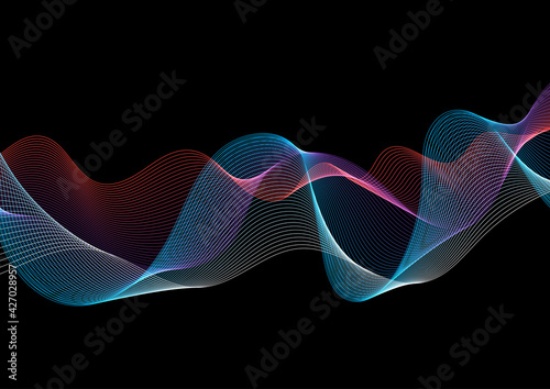 Abstract background with flowing lines design