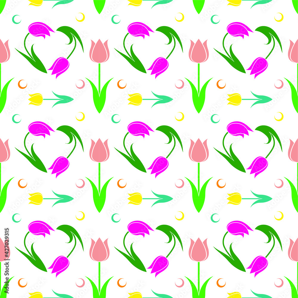 Seamless pattern tulip. Vector illustration. Seamless pattern tulip. Vector illustration.