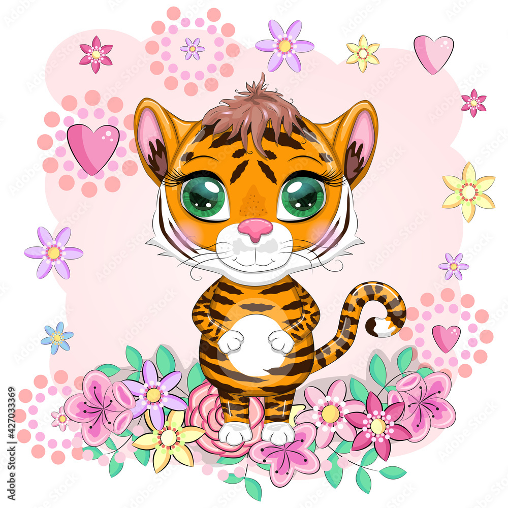 Illustrations for Chinese New Year 2022, year of the Tiger. Lunar new year 2022 Illustrations for Chinese New Year 2022, year of the Tiger. Lunar new year 2022