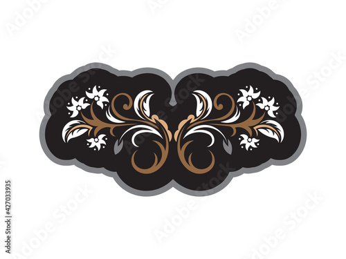 Color print with flowers in Simple style. Good for covers, fabrics, postcards and printing. Vector illustration.