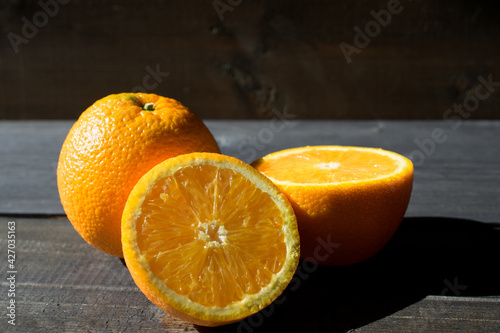 orange on the table