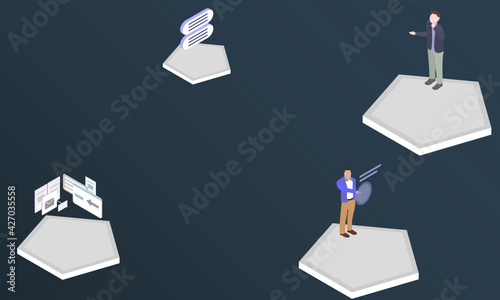 Attribution concept on abstract design