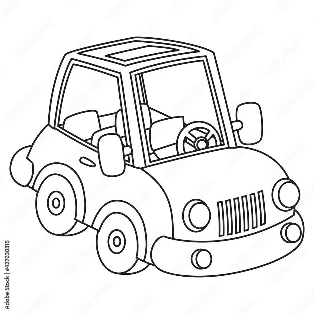 Fototapeta premium Line Art Drawing For Kids Coloring Page