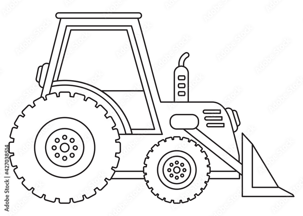 Fototapeta premium Line Art Drawing For Kids Coloring Page