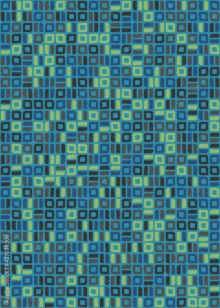 Fototapeta premium Abstract Geometric Pattern generative computational art illustration