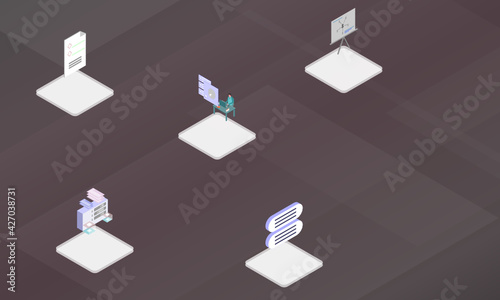 Accent perception concept on abstract design