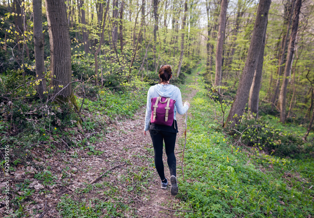 Woman in forest nature. Woman in forest nature.