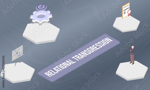 Relational transgression concept on abstract design