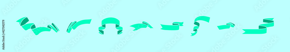 Ribbon and banner set. Design templates in various models. isolated vector illustration in blue background Ribbon and banner set. Design templates in various models. isolated vector illustration in blue background
