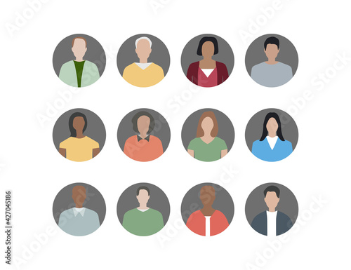 People, person flat style. Man, woman. Vector illustration.
