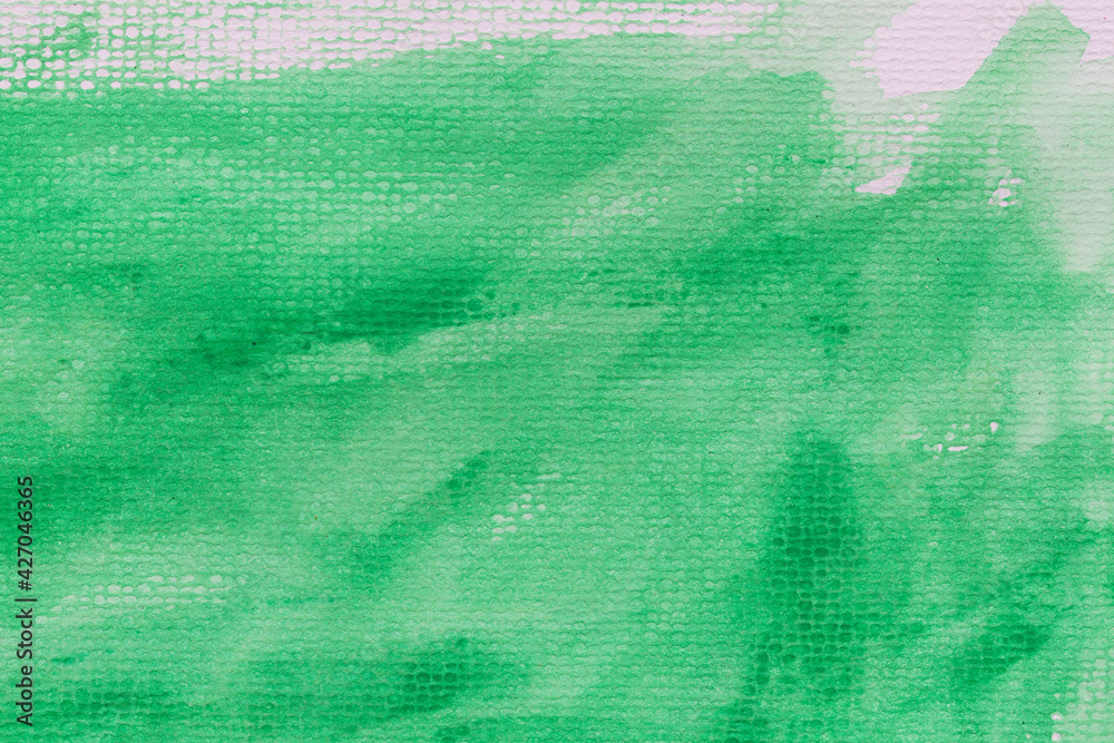Green watercolor on art paper background. Green watercolor on art paper background.