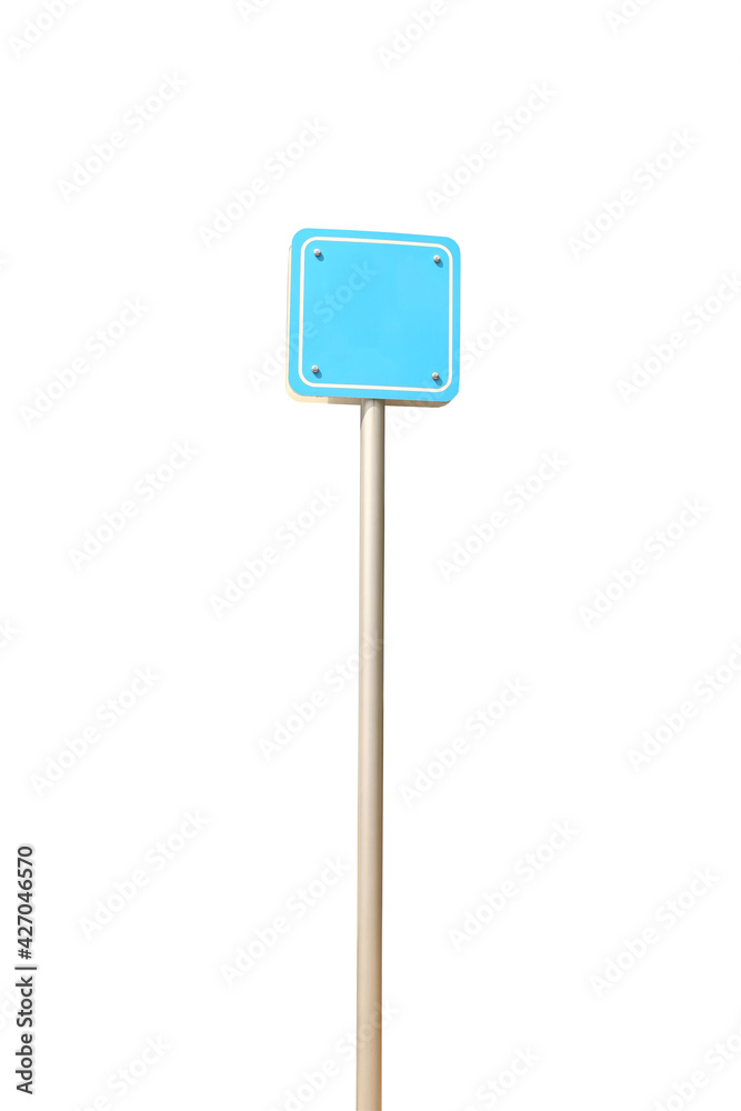 Empty Blue traffic signal poles isolated on white. Empty Blue traffic signal poles isolated on white.