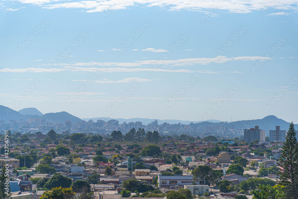 Panoramic view of the City of Santa Maria in the State of Rio Grande do Sul in Brazil