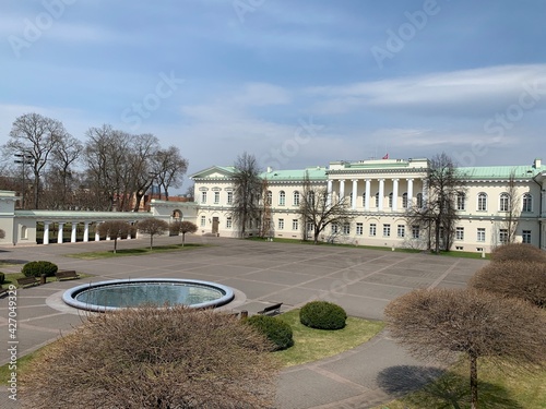 The Presidential Palace located in Vilnius Old Town. The official office and eventual official residence of the President of Lithuania. Vilnius, Lithuania.