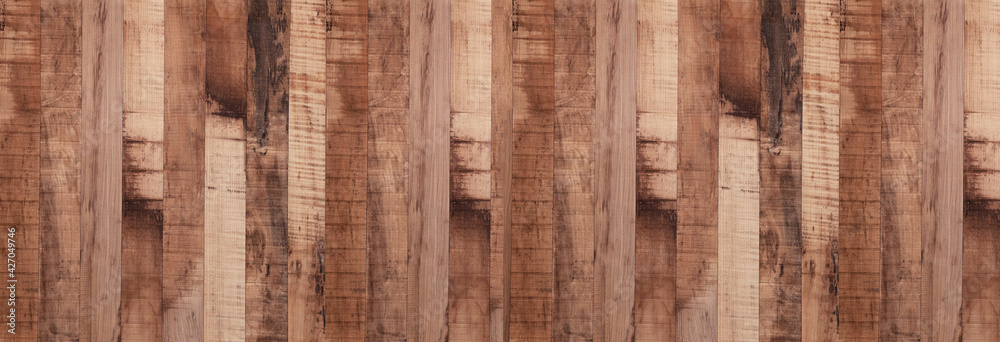 Panorama old wood texture of pallets.