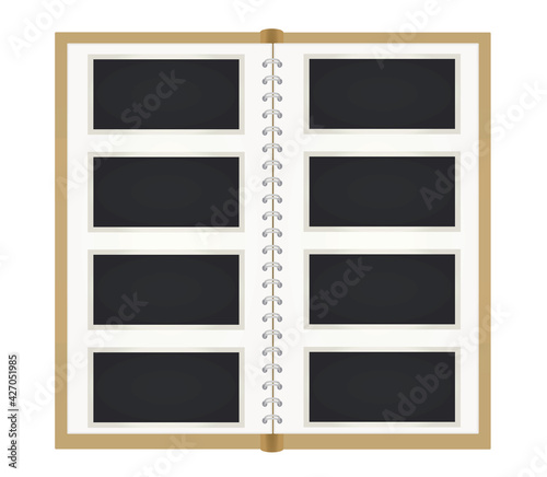 Blank photo album. vector illustration