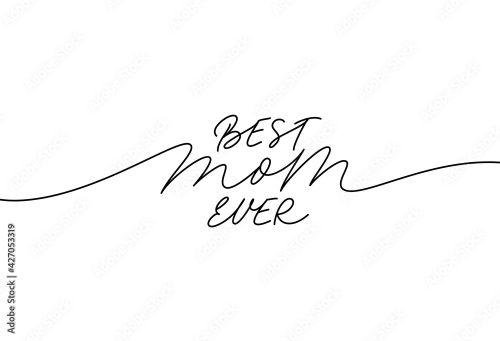 Modern hand drawn lettering hot mama on white Vector Image