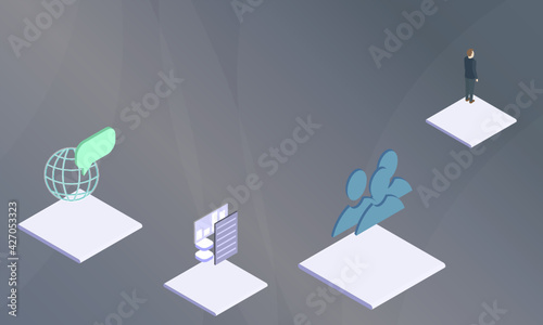 social class concept on abstract design