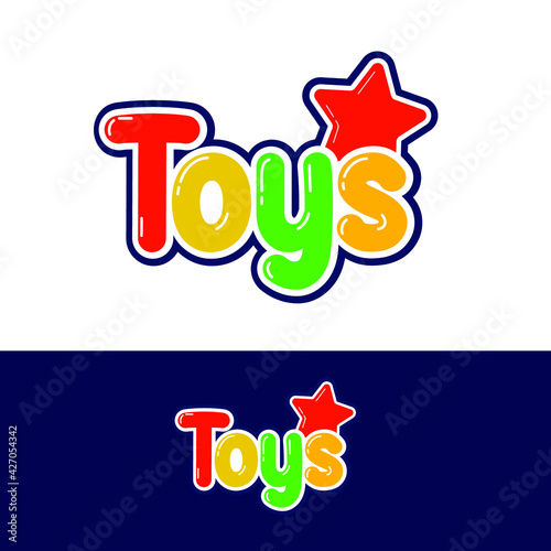 Toys logo star icon design modern logotype for kids vector template