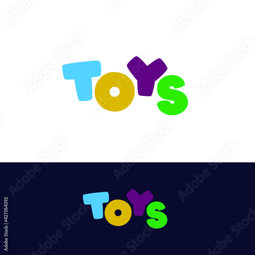 Toys letter logo design modern logotype for kids vector template