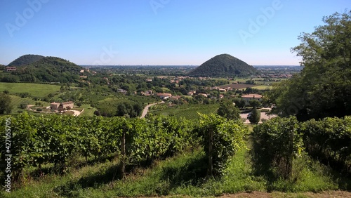 Vista panoramica Colli Euganei a Tramonte di Teolo