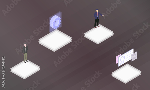 Humanities concept on abstract design