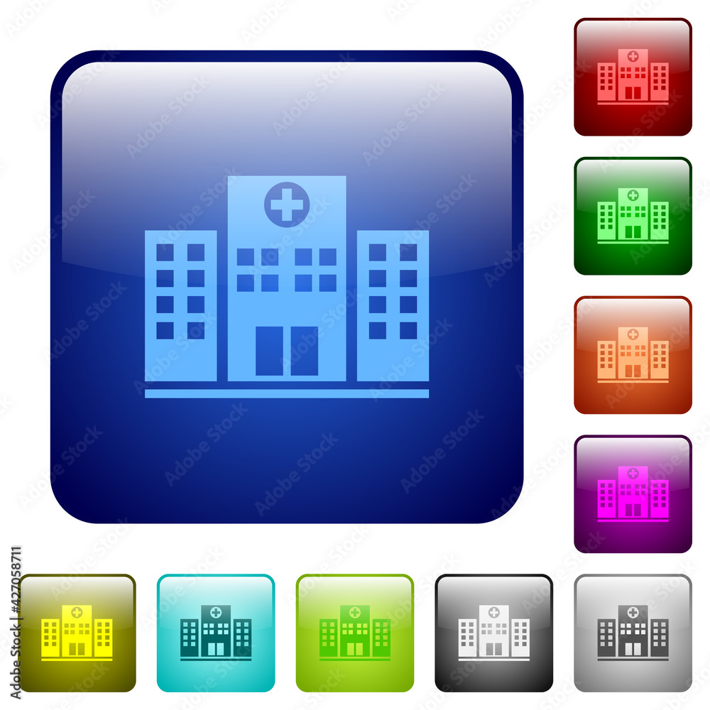Hospital color square buttons Hospital color square buttons