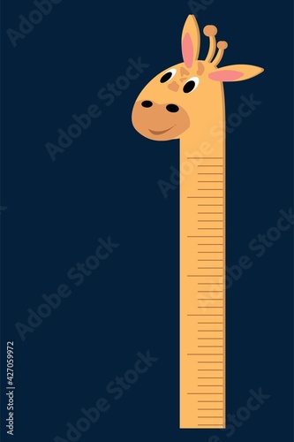 giraffe in the form of a ruler. school and education