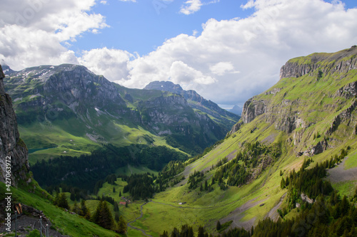 Beautiful swiss alpine landscape in summer. © Racoonbtc