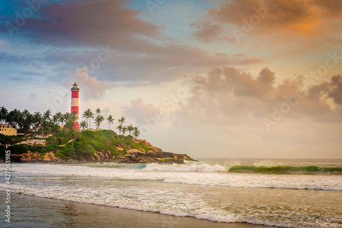 Fotografía Lighthouse on the beach, Kovalam Kerala
