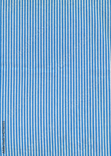 Blue striped tablecloth background texture