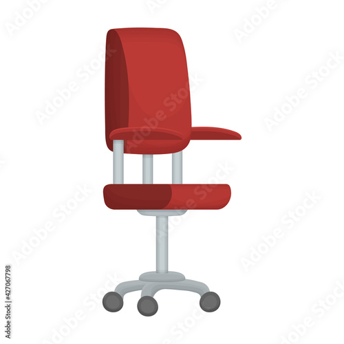 Chair office vector cartoon icon. Vector illustration armchair office on white background. Isolated cartoon illustration icon of chair office.