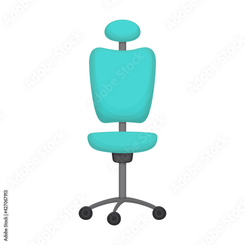 Chair office vector cartoon icon. Vector illustration armchair office on white background. Isolated cartoon illustration icon of chair office.