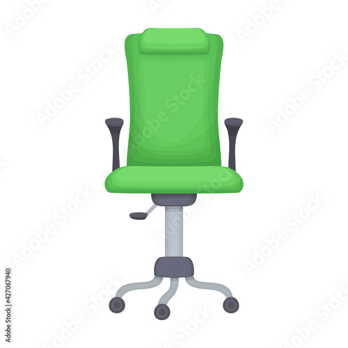 Chair office vector cartoon icon. Vector illustration armchair office on white background. Isolated cartoon illustration icon of chair office.