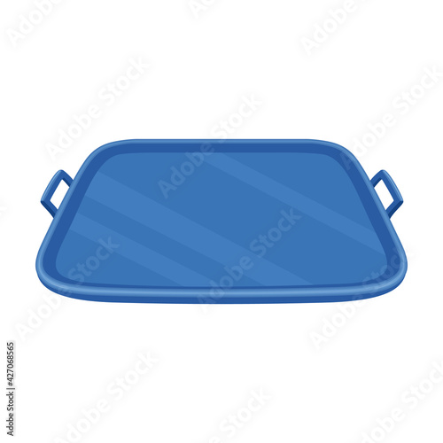 Tray for food vector cartoon icon. Vector illustration tray for food on white background. Isolated cartoon illustration icon of salver.