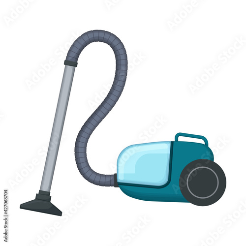 Vacuum cleaner vector cartoon icon. Vector illustration electric vacuum on white background. Isolated cartoon illustration icon of cleaner.